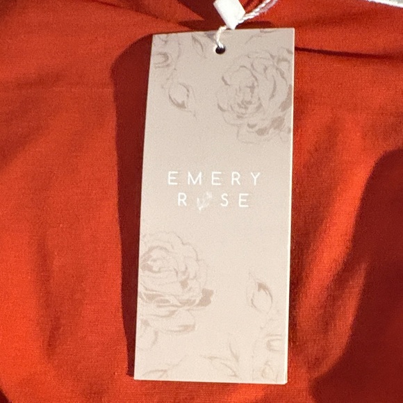 NWT Emery Rose Women’s Burnt Orange Midi Knot Dress - Picture 6 of 6
